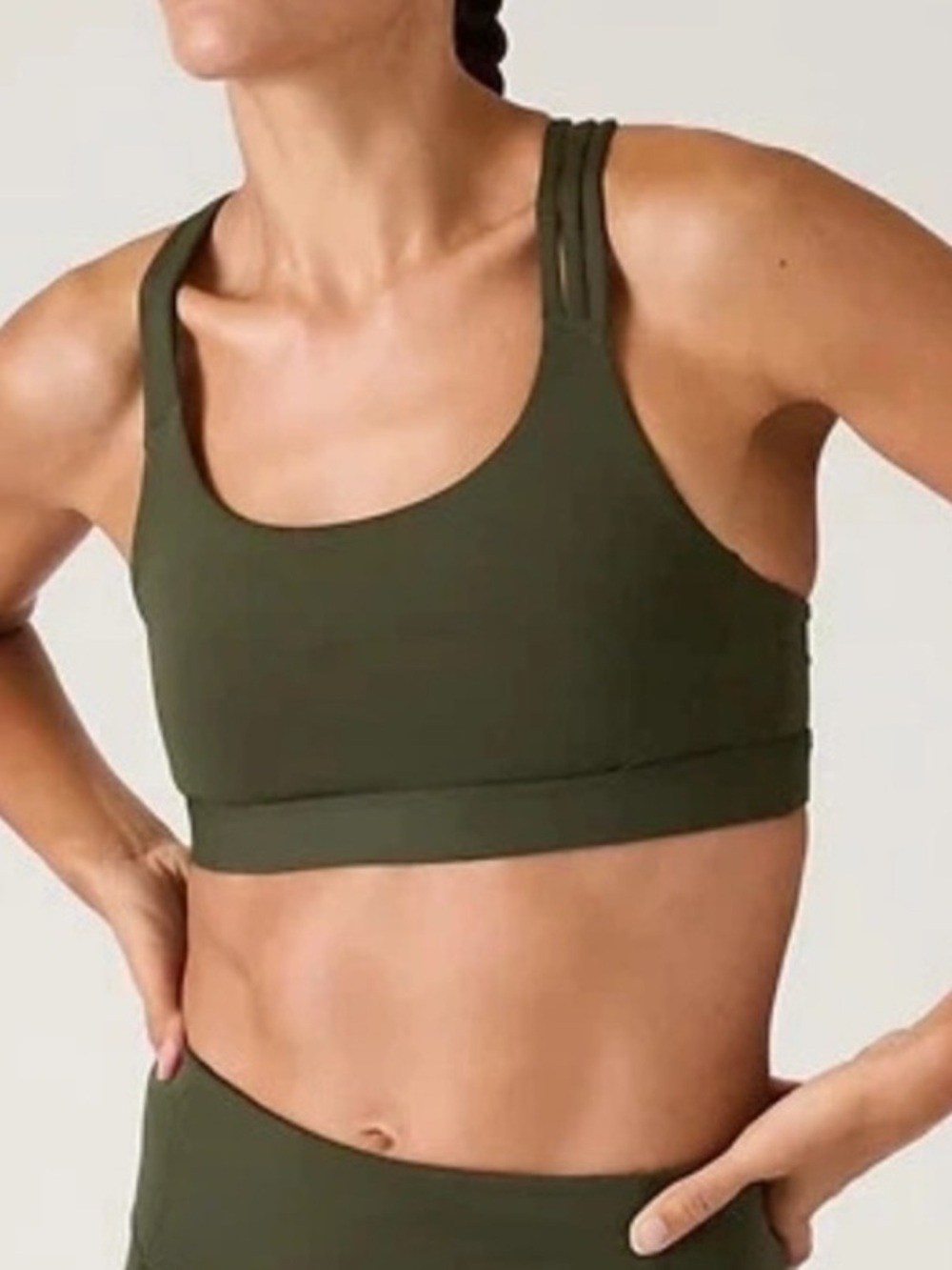 Athleta Train Free (A-c) Bra in Aspen Olive - Picture 2 of 5